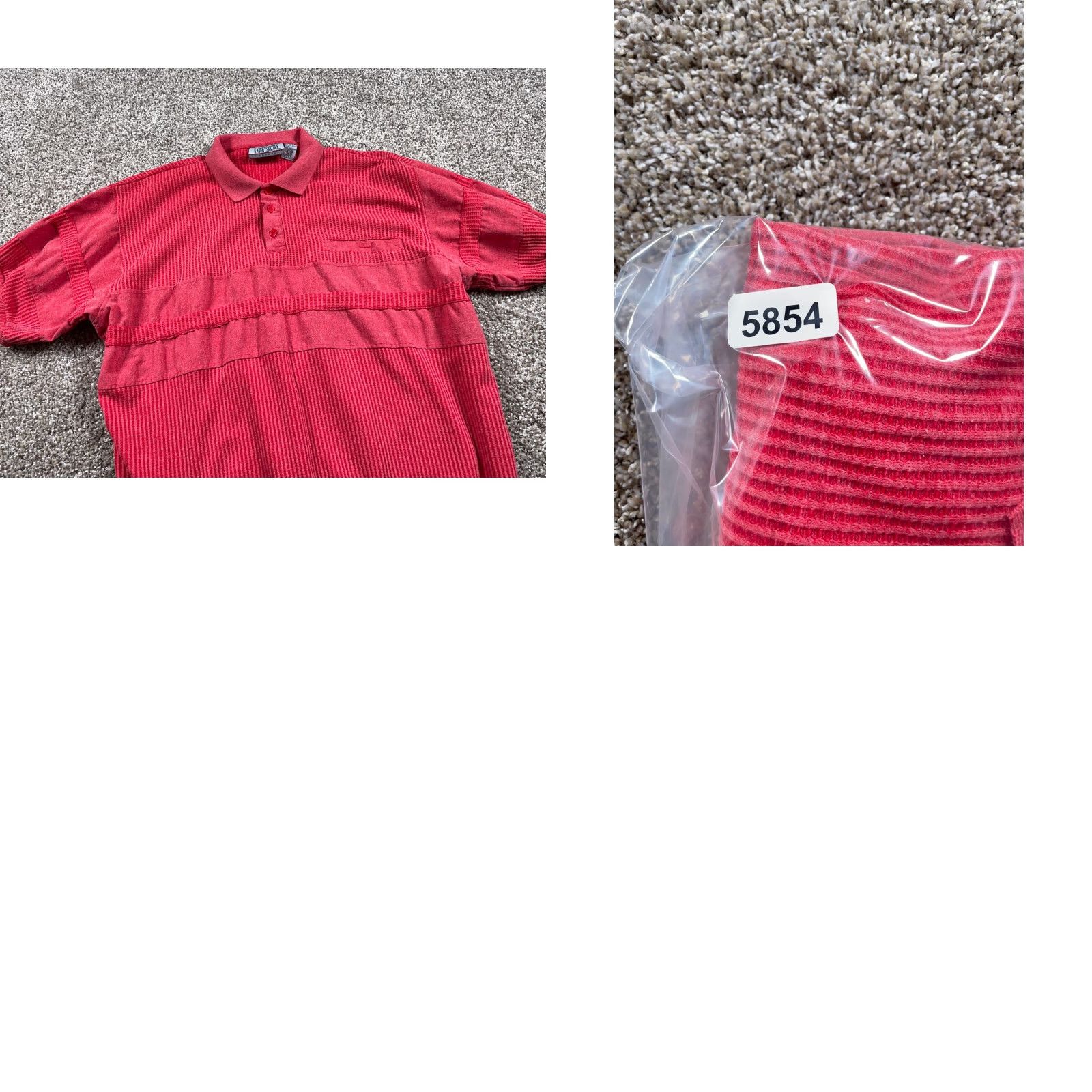 Vintage VINTAGE Knightsbridge Polo Shirt Man Big 2X Red Ribbed Paneled 80s 90s Casual Shirt Mens Red Knightsbridge Polo Shirt II Size US XXL / EU 58 / 5 - 8 Thumbnail