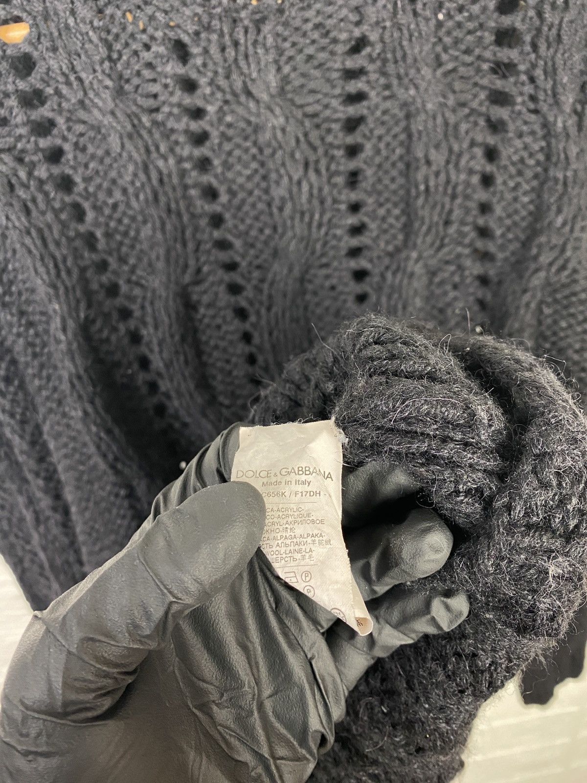 Dolce & Gabbana DOLCE & GABBANA WOOL CABLE KNIT TURTLE NECK SIZE L Size L / US 10 / IT 46 - 11 Thumbnail