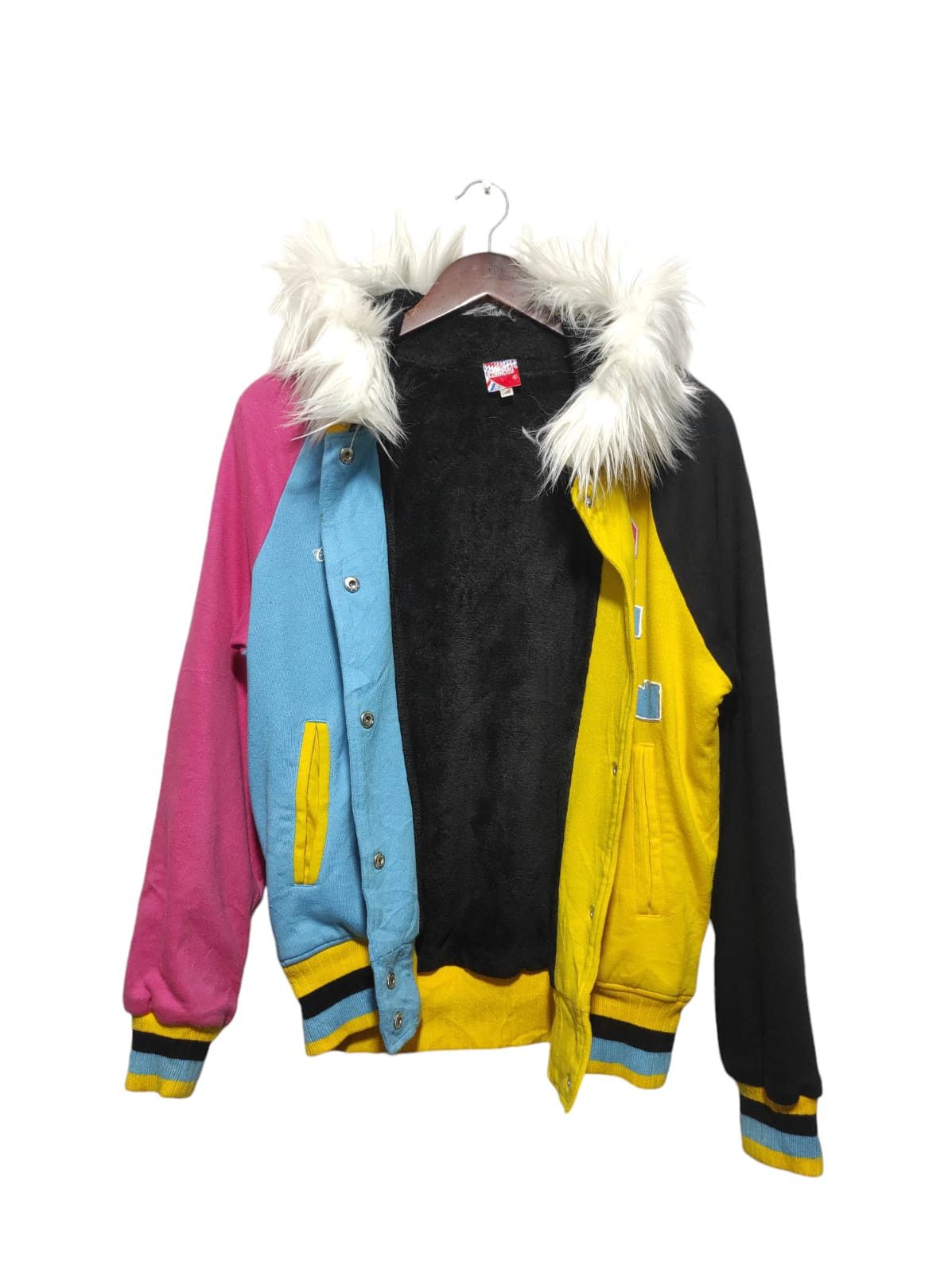 Japanese Brand Co and Lu Colorblock Fur Hoodie IfSixWasNine LGB style Size US M / EU 48-50 / 2 - 2 Thumbnail