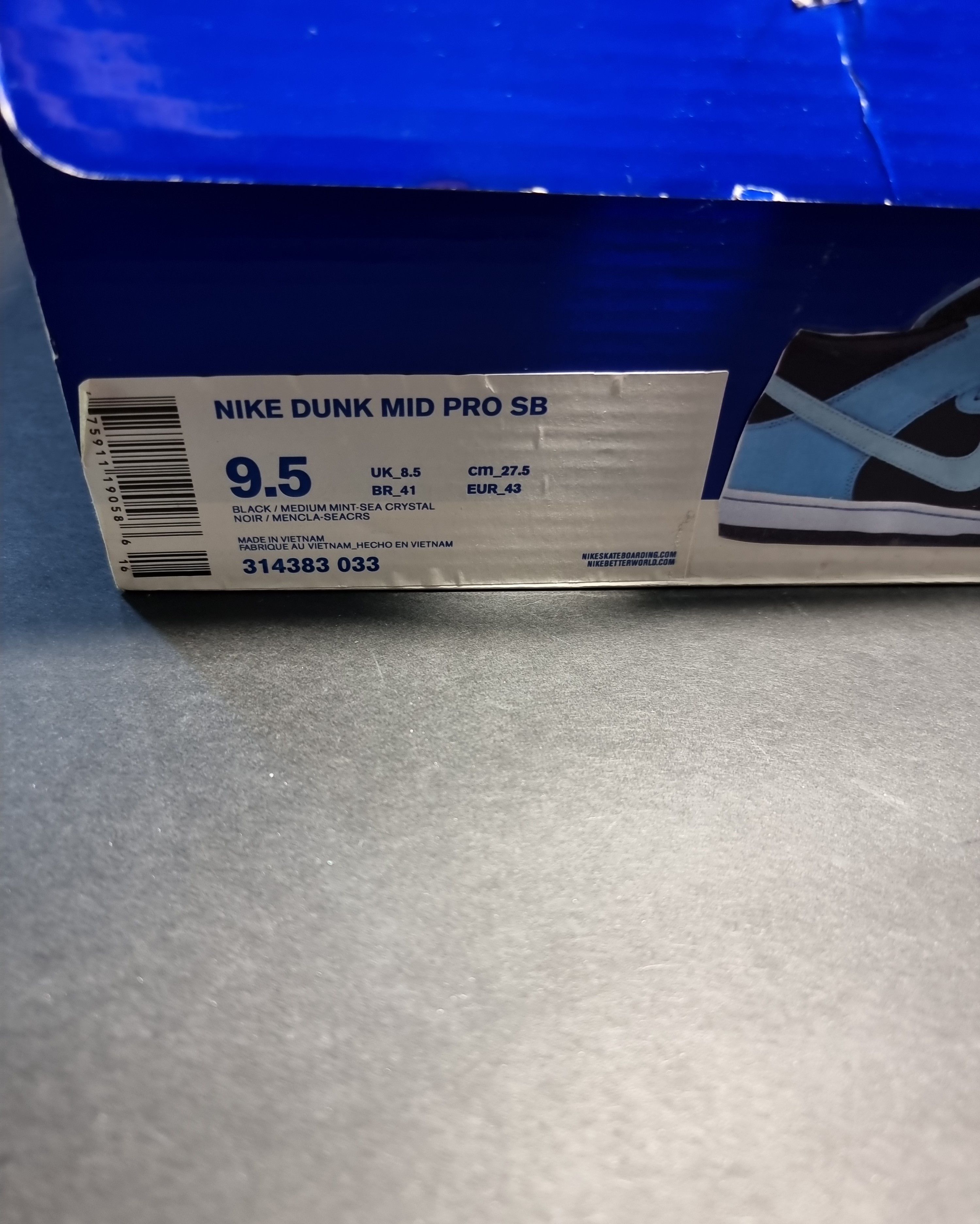 Nike SB Nike SB Dunk Mid Sea Crystal Size US 9.5 / EU 42-43 - 9 Thumbnail