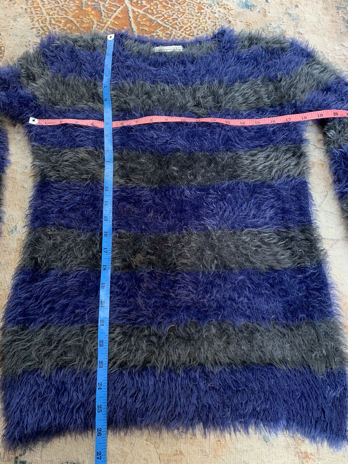Issey Miyake × Japanese Brand Striped Fuzzy Mohair Grunge Distressed Kurt Cobain Style Size US M / EU 48-50 / 2 - 7 Thumbnail