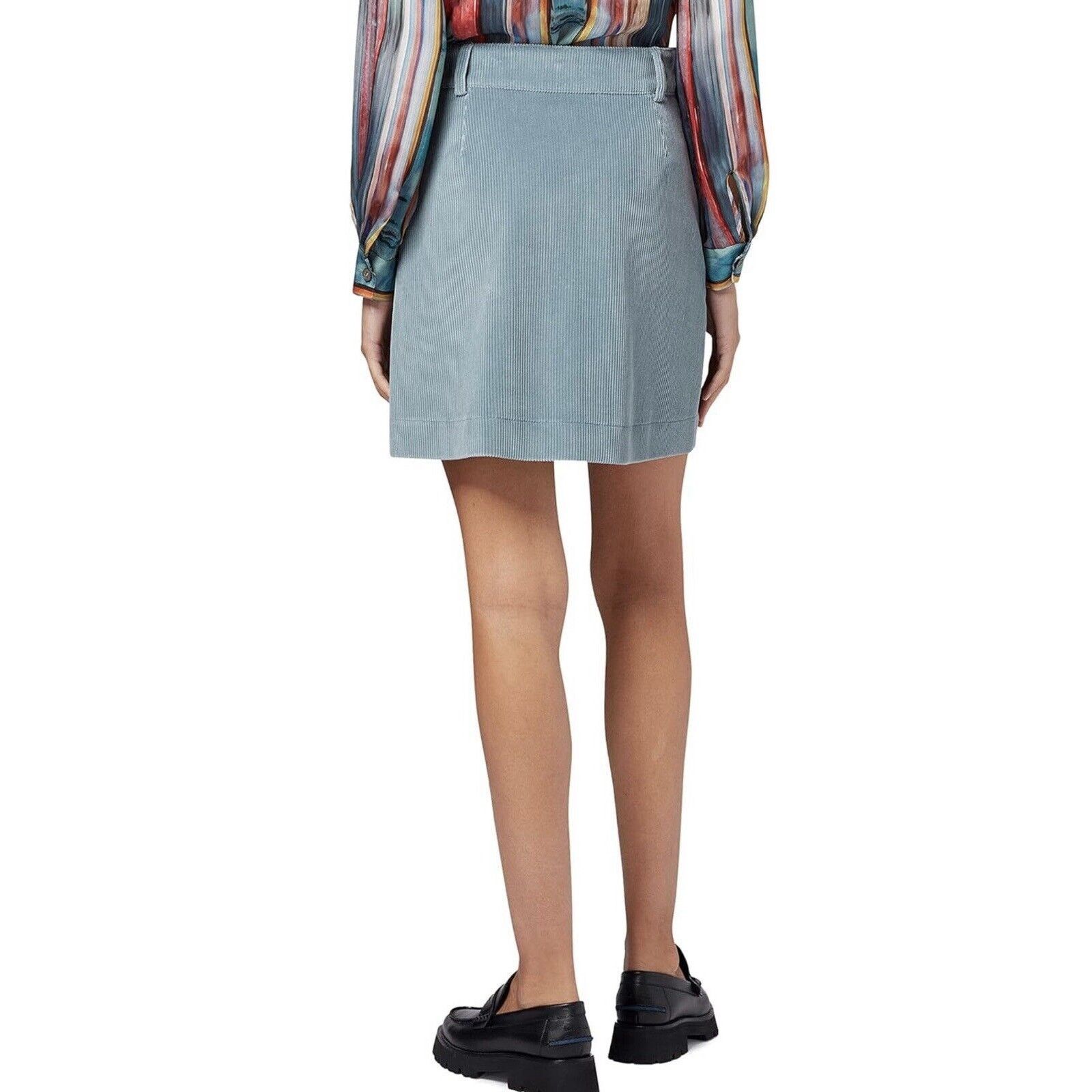 Paul Smith $325 PAUL SMITH Women's Corduroy Skirt Cotton Blue US 10 Size 32" / US 10 / IT 46 - 6 Thumbnail