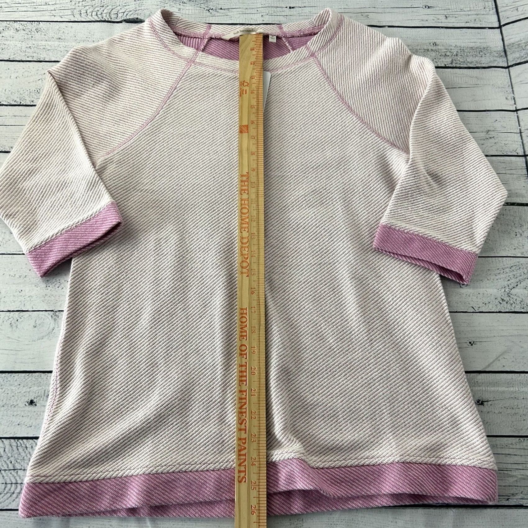 Soft Surroundings NEW Soft Surroundings Long Sleeve Tide Pool Tunic Sweatshirt Women's Medium Pink Size M / US 6-8 / IT 42-44 - 4 Thumbnail