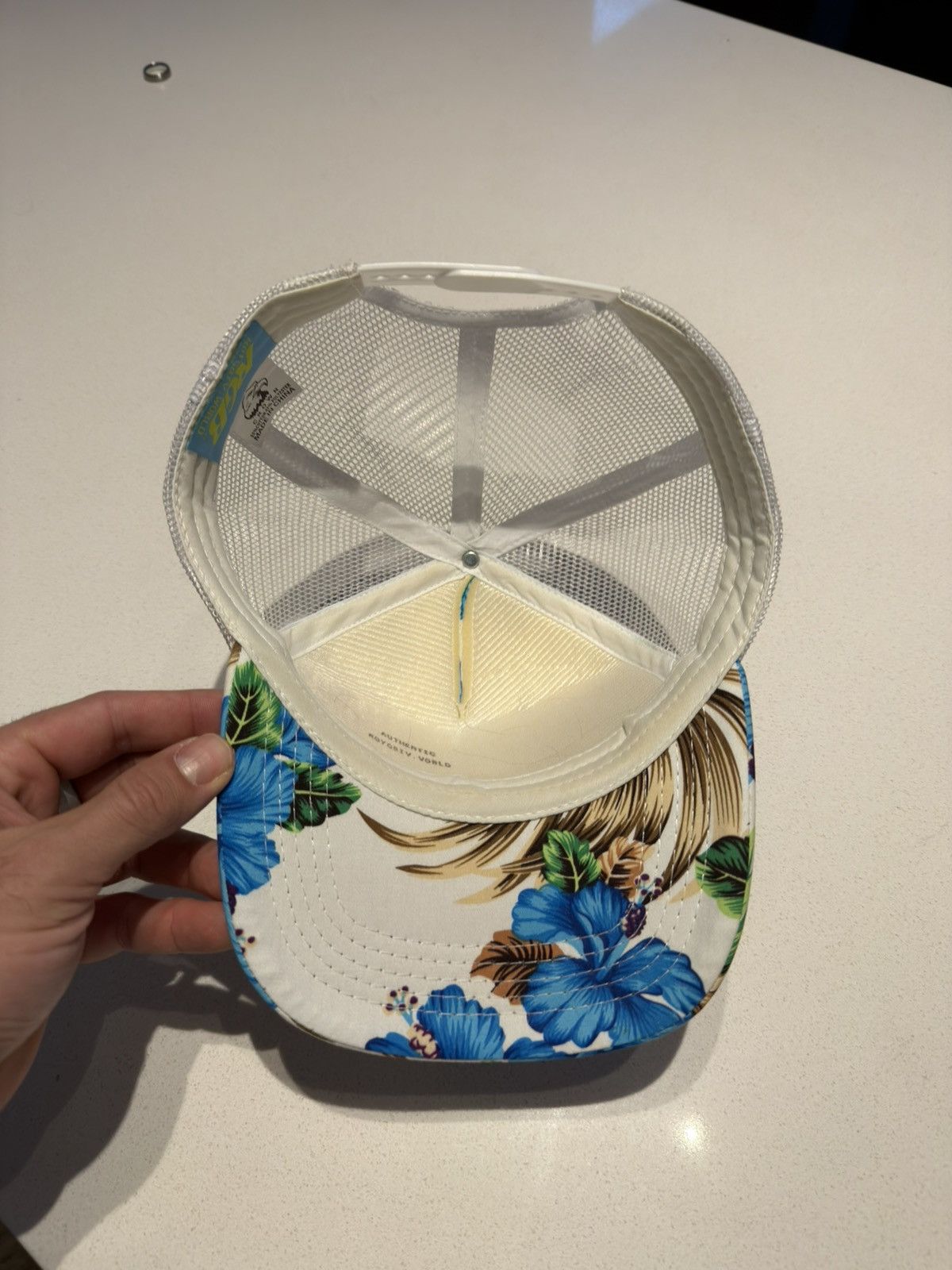 RGB Freight RGB Freight White Blue Flowers Trucker Hat Size ONE SIZE - 5 Thumbnail
