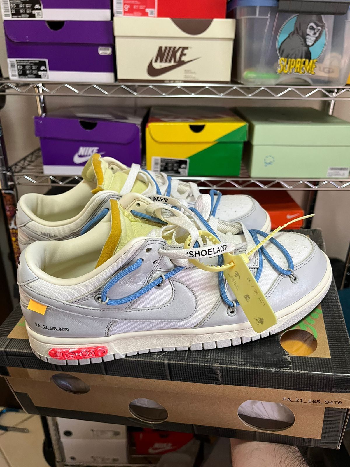 Nike × Off-White × Virgil Abloh Nike Dunk Low Off-White Lot 5 Size US 9 / EU 42 - 6 Thumbnail