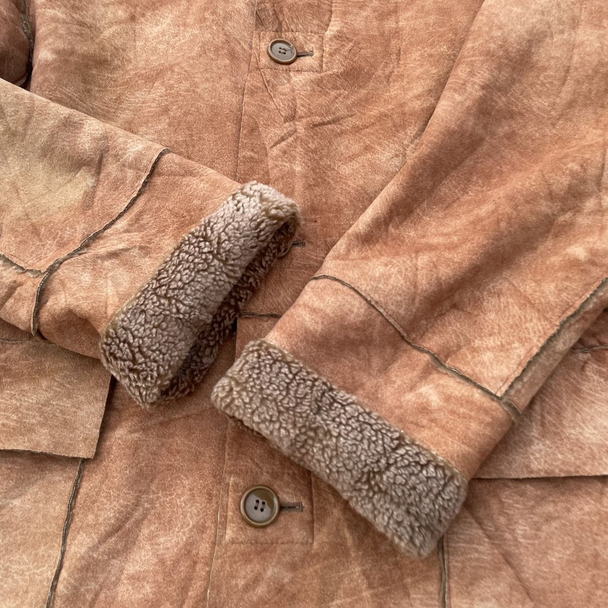 If Six Was Nine × Le Grande Bleu (L.G.B.) 🇯🇵 VINTAGE VILLAND SHEEPSKIN BUTTON UP FUR JACKET Size US L / EU 52-54 / 3 - 8 Thumbnail