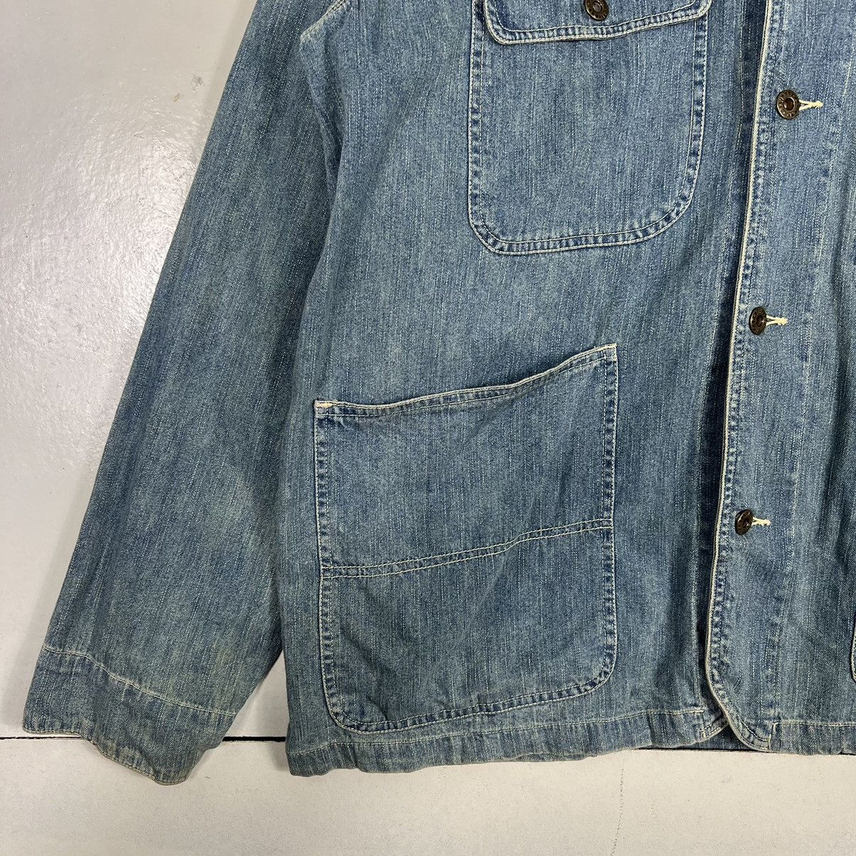Japanese Brand 🔥 BAYLEAF DENIM CHORE JACKET Size US L / EU 52-54 / 3 - 4 Thumbnail