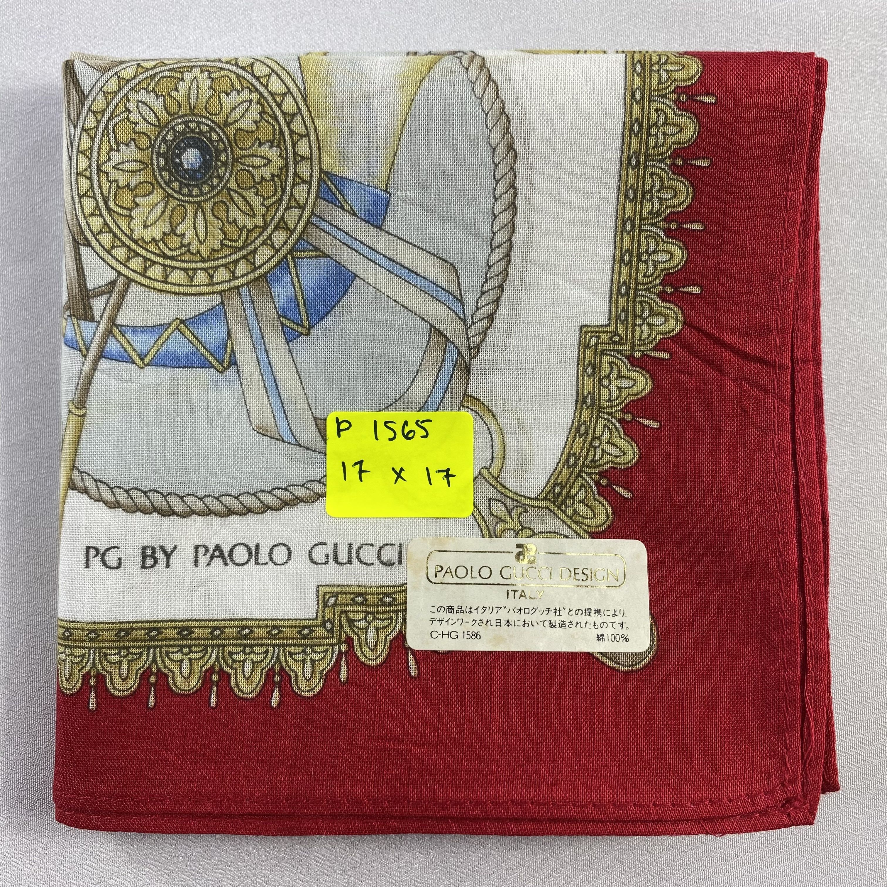 Paolo Gucci × Vintage Paolo Gucci Handkerchief / Neckerchief / Bandana-P1565 Size ONE SIZE - 5 Thumbnail