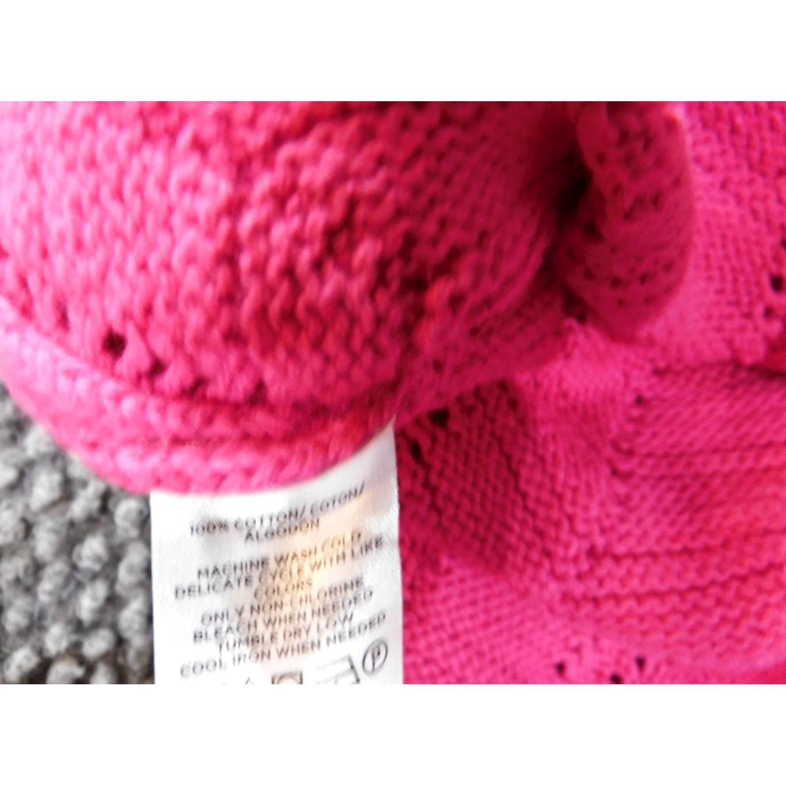 Loft LOFT Pink Geometric Knit Cotton Sleeveless V-Neck Sweater Womens Small Pullover Knit Pattern Casual Vintage: No Size S / US 4 / IT 40 - 7 Thumbnail