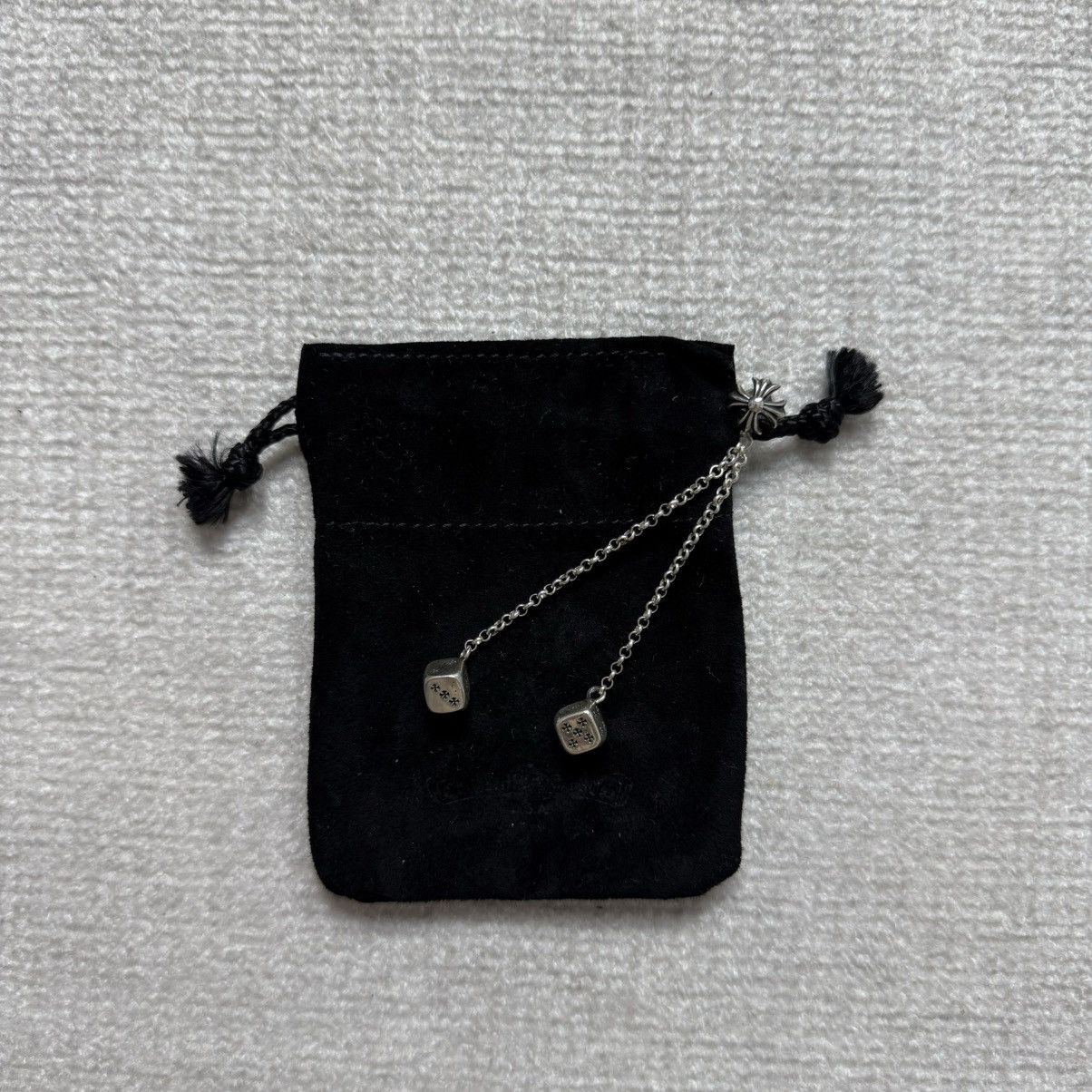 Chrome Hearts Chrome Hearts Cross with Dices Earring Size ONE SIZE - 1 Thumbnail
