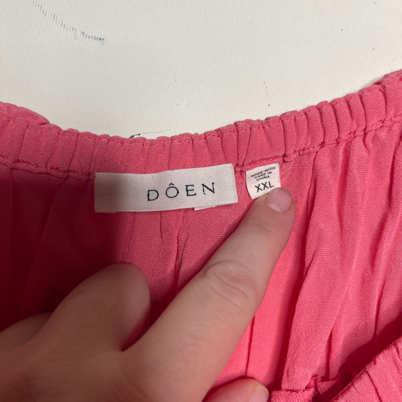 DOEN DOEN CAROLYNN MAXI DRESS IN CORAL ROSE SZ XXL Size XXL / US 16-18 / IT 52-54 - 3 Thumbnail