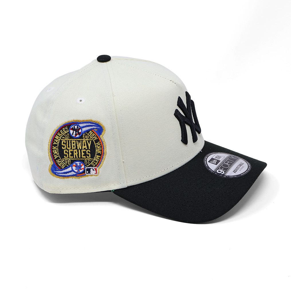 New Era New Era New York Yankees 9FORTY Cap White Black MLB Hat Size ONE SIZE - 2 Thumbnail