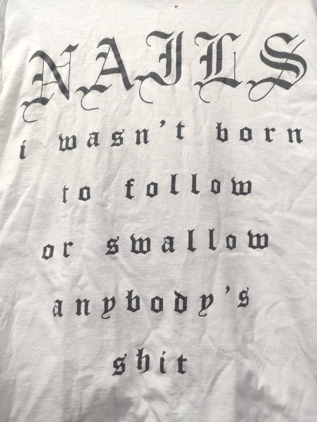 Band Tees Vtg Nails Band " I Wasn't Born To Follow " Singel Promo Size US M / EU 48-50 / 2 - 10 Thumbnail