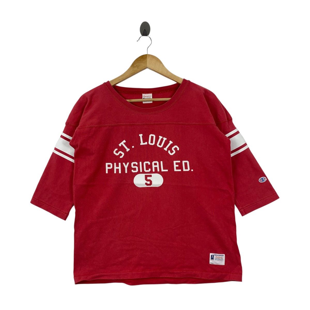 Champion Vintage CHAMPION RUNNING St Louis Physical Ed Raglan Shirt Size US L / EU 52-54 / 3 - 1 Thumbnail