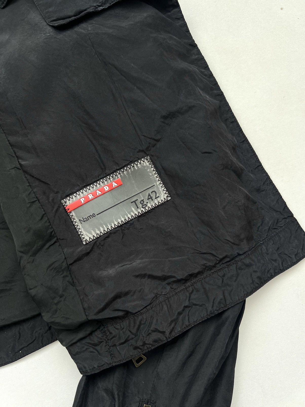 Prada S/S2008 Prada Sport Line Silk Blend Cropped Biker Jacket Size S / US 4 / IT 40 - 16 Thumbnail