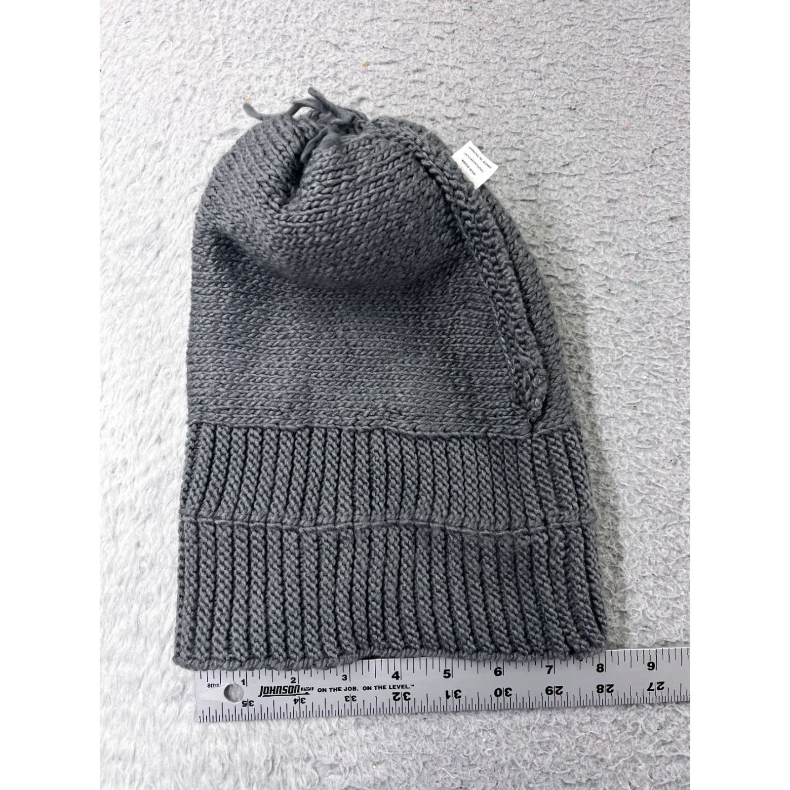 Adidas Adidas Beanie Hat Knit One Size Gray Logo Ski Pom Adult Mens Beanie Size ONE SIZE - 6 Thumbnail