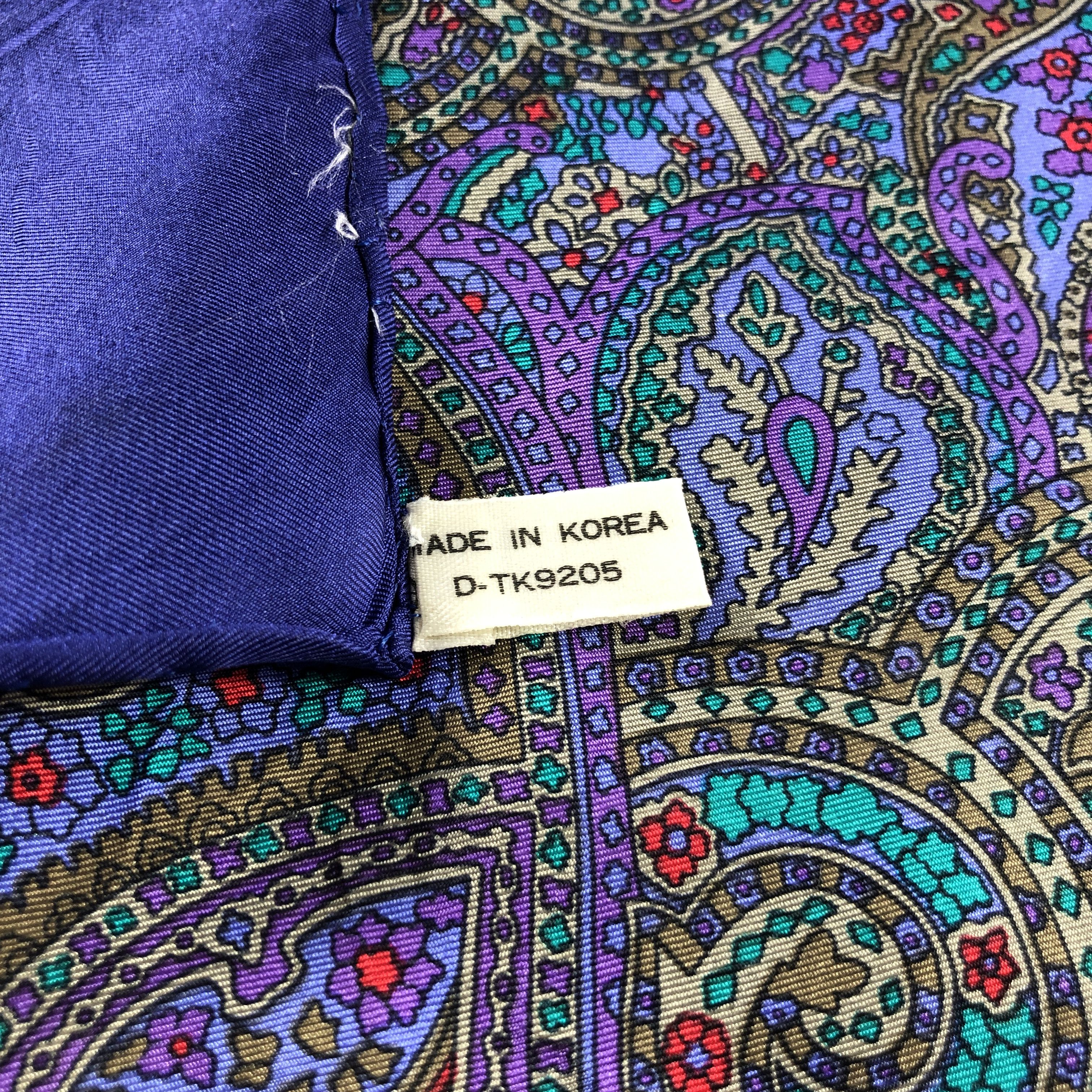 Vintage Vintage Luxury Paisley Hand Rolled Silk Scarf M1279 Size ONE SIZE - 5 Thumbnail