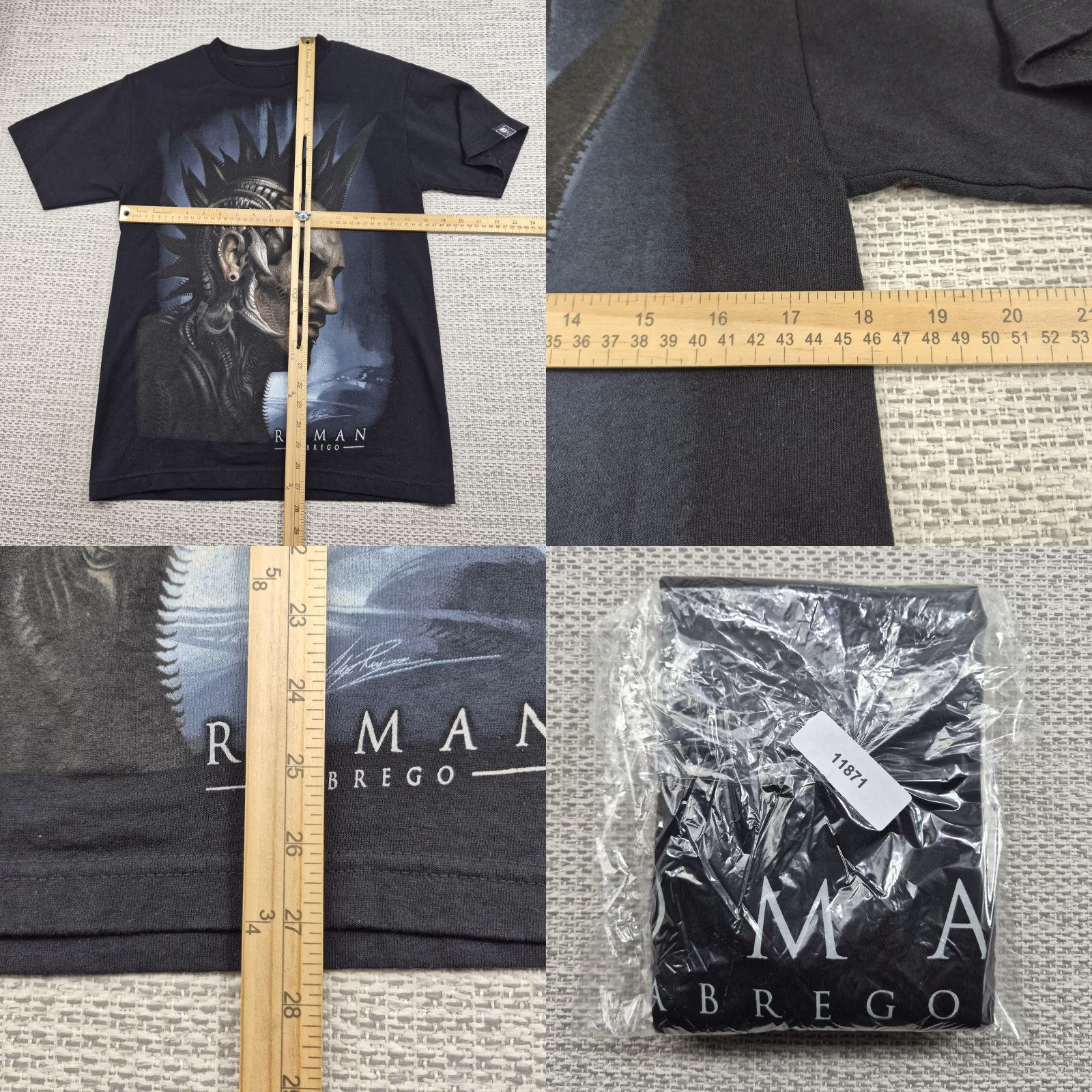 Vintage Sullen Art Collective Roman Abrego Shirt Mens Small Black Skull Tattoo Graphic Crew Neck Short Sleeve T-Shirt Size US S / EU 44-46 / 1 - 9 Thumbnail