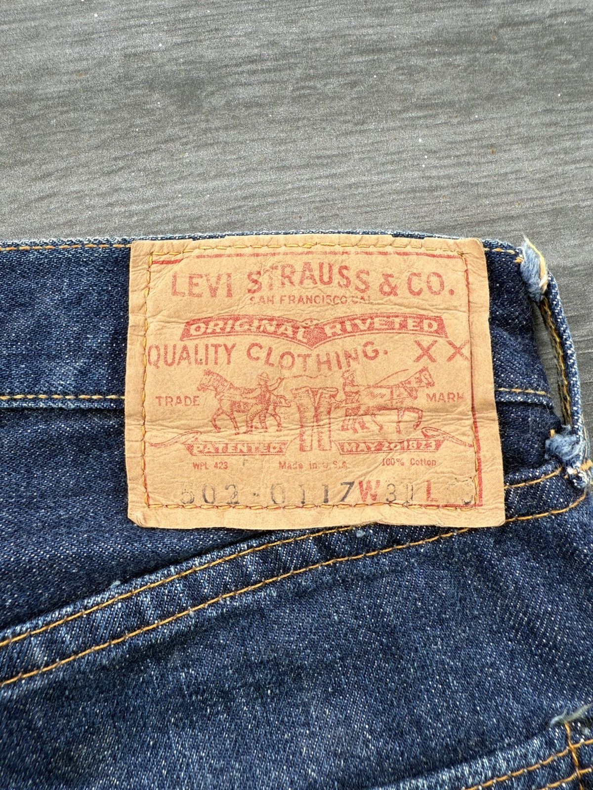 Levi's Vintage 1960s LEVI’S BigE 502 0117 “Big Font” Selvedge Denim Size US 30 / EU 46 - 6 Thumbnail