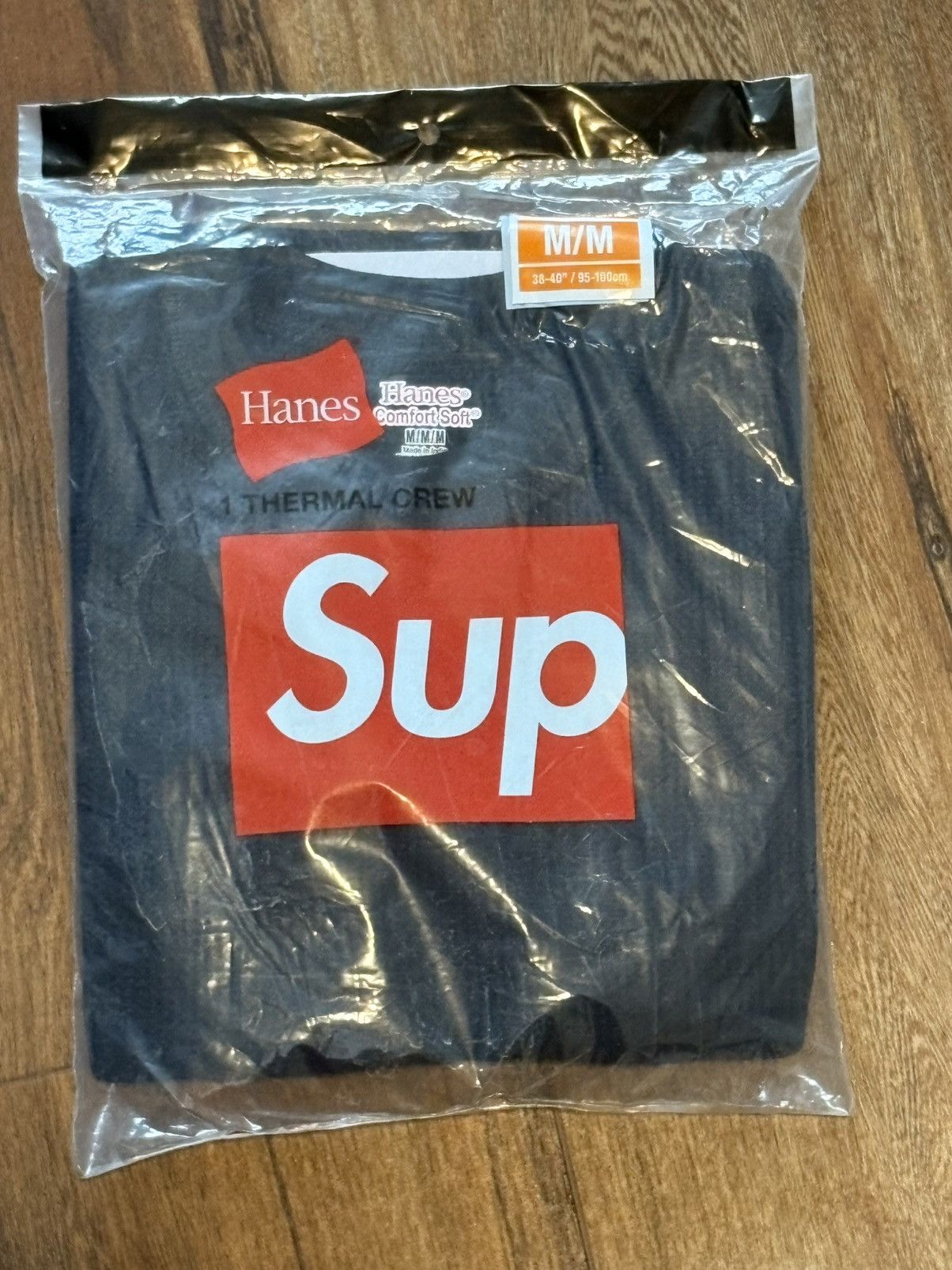 Hanes × Supreme Supreme Hanes Thermal Crewneck Black Brand New Size Medium Size US M / EU 48-50 / 2 - 5 Thumbnail