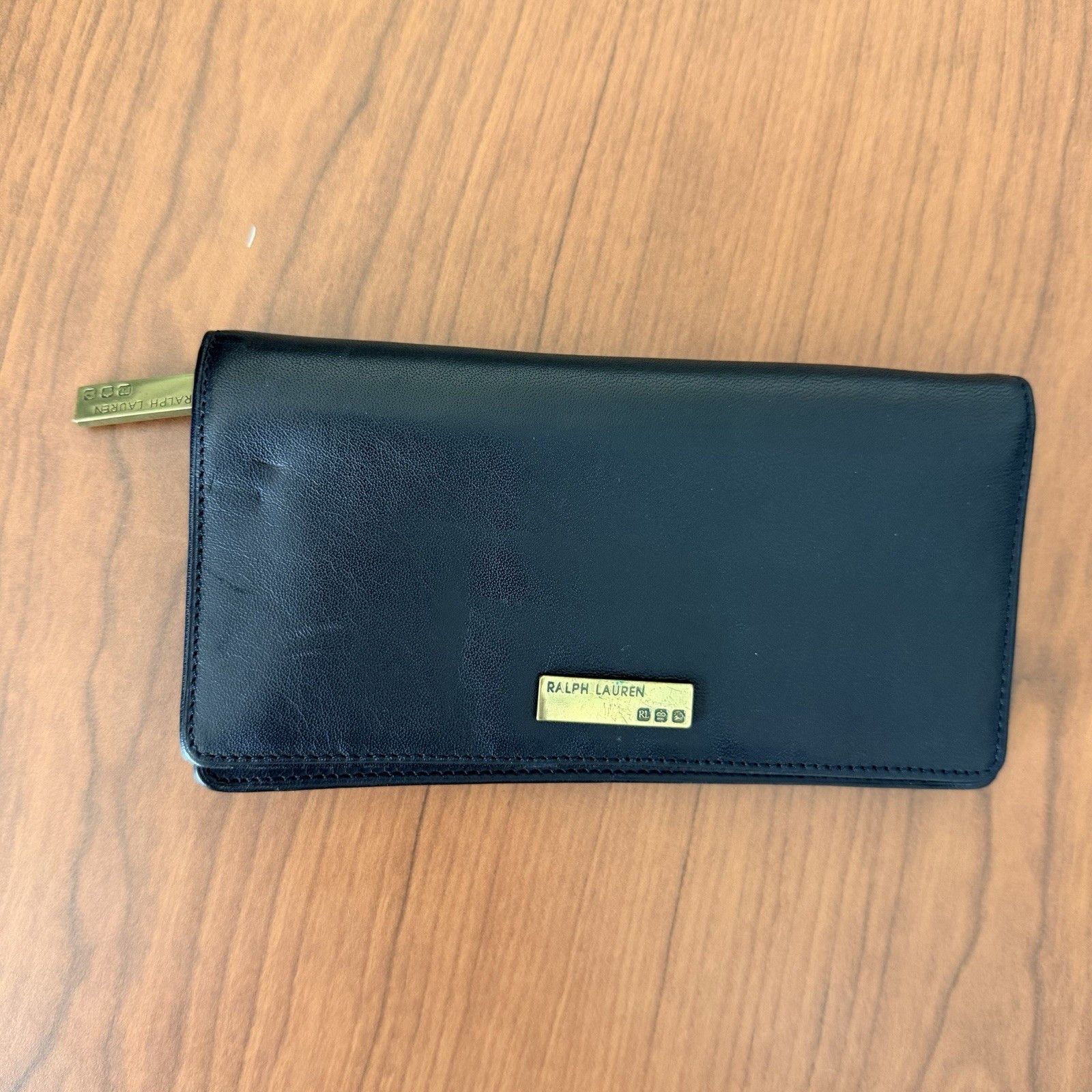 Ralph Lauren Vtg Ralph Lauren Black Leather Wallet Clutch Organizer Size ONE SIZE - 1 Thumbnail