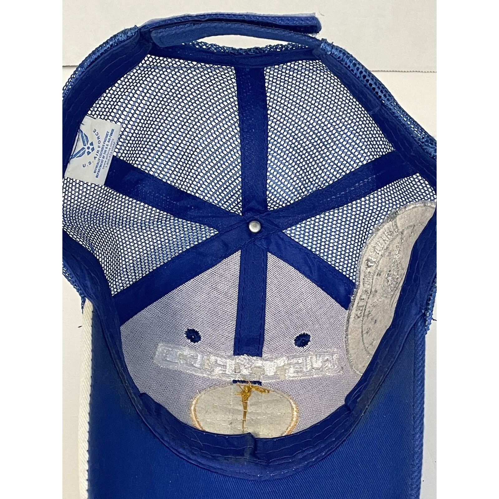 The Unbranded Brand US Air Force Retired Hat Blue White Mesh Trucker Cap USAF Size ONE SIZE - 11 Thumbnail