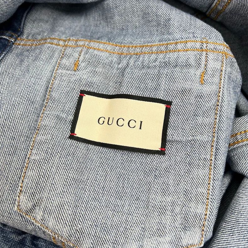 Gucci Gucci Old embroidered cat letter denim jacket 2504-Nextarro Size US L / EU 52-54 / 3 - 7 Thumbnail