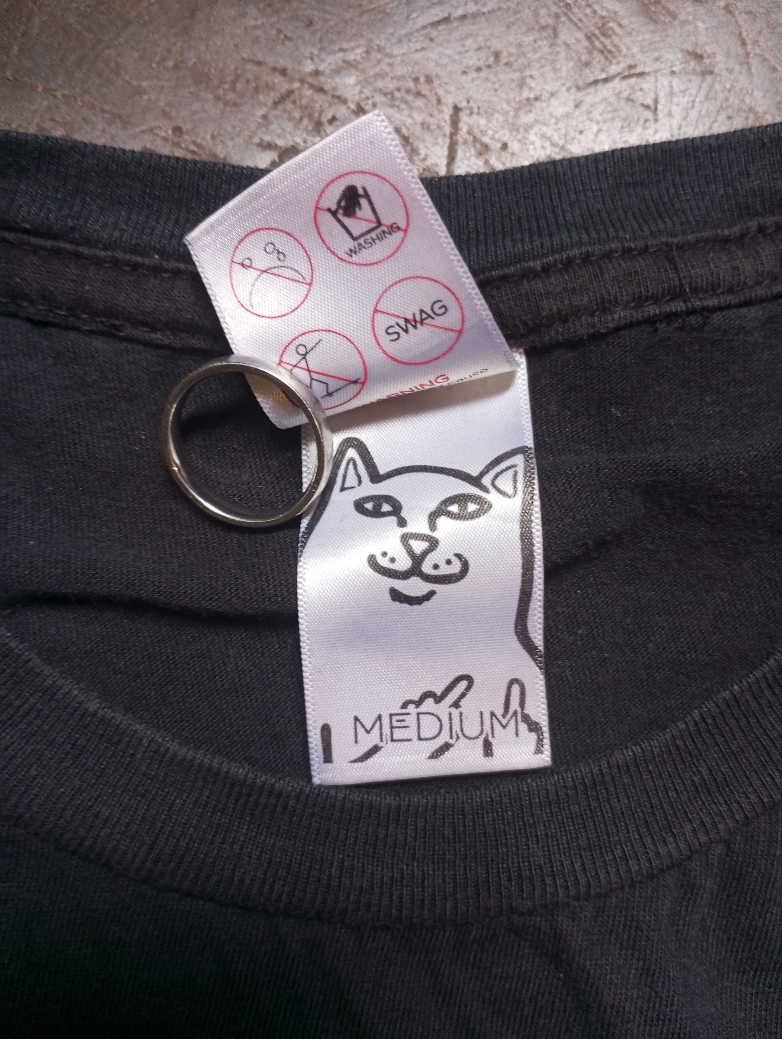 RIPNDIP Rare Black 'Rip n Dip' Puffy Print Graphic Tshirt Size US M / EU 48-50 / 2 - 3 Thumbnail