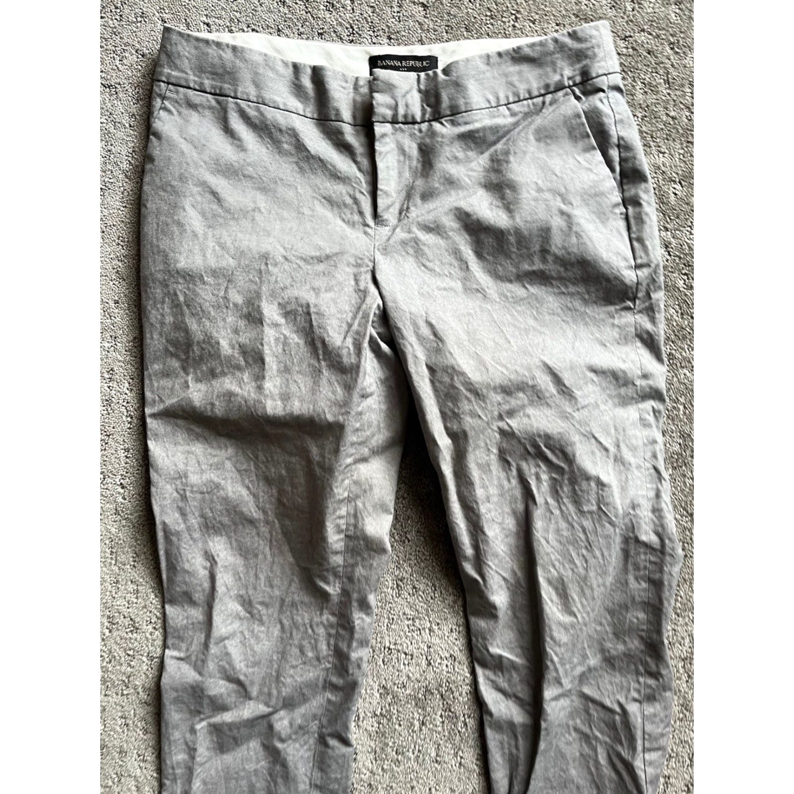 Banana Republic Banana Republic Dress Pants Martin-Fit Womens Gray Solid Size 0 Wool Business Workwear Casual Pants Straight Inseam 25in Womens Size 25" / US 0 / IT 36 - 2 Thumbnail