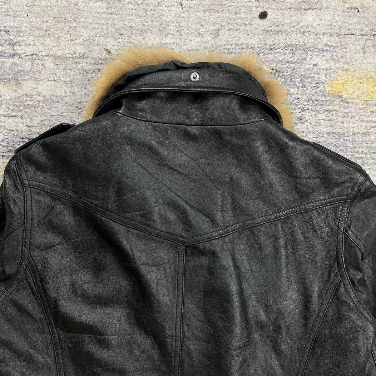 Isamu Katayama Backlash Jackrose bondage fur collar riders leather jacket vkei style Size US M / EU 48-50 / 2 - 8 Thumbnail