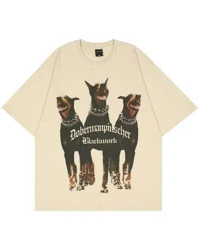 VIBE Doberman Print Graphic T Shirt Size US XL / EU 56 / 4 - 1 Thumbnail