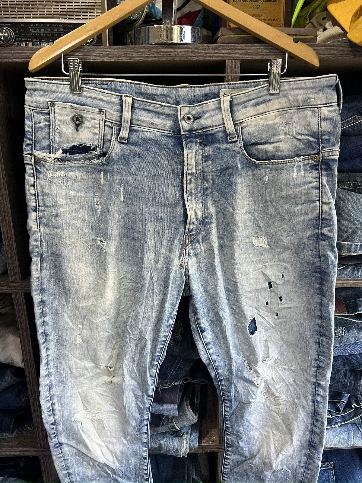 G-Star 🔥G-Star Raw Distressed Denim Size US 38 / EU 54 - 4 Thumbnail