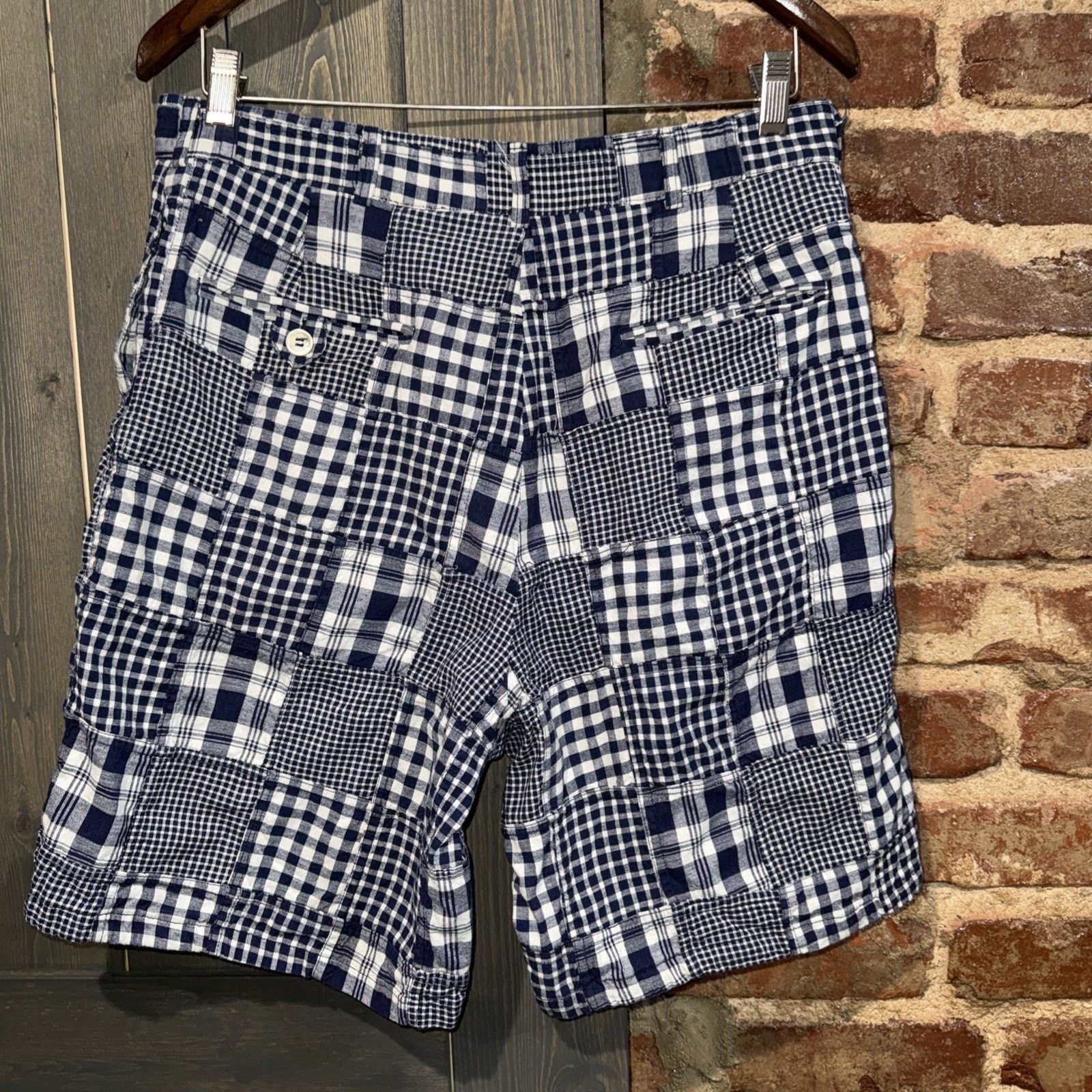 Brooks Brothers Vintage Brooks Brothers Patchwork Shorts USA Made Navy Sz 32 Size US 32 / EU 48 - 3 Thumbnail