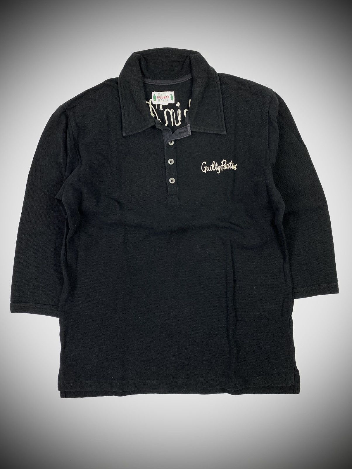 If Six Was Nine × Japanese Brand × Wacko Maria wacko maria reglan polo shirt distress Size US M / EU 48-50 / 2 - 3 Thumbnail