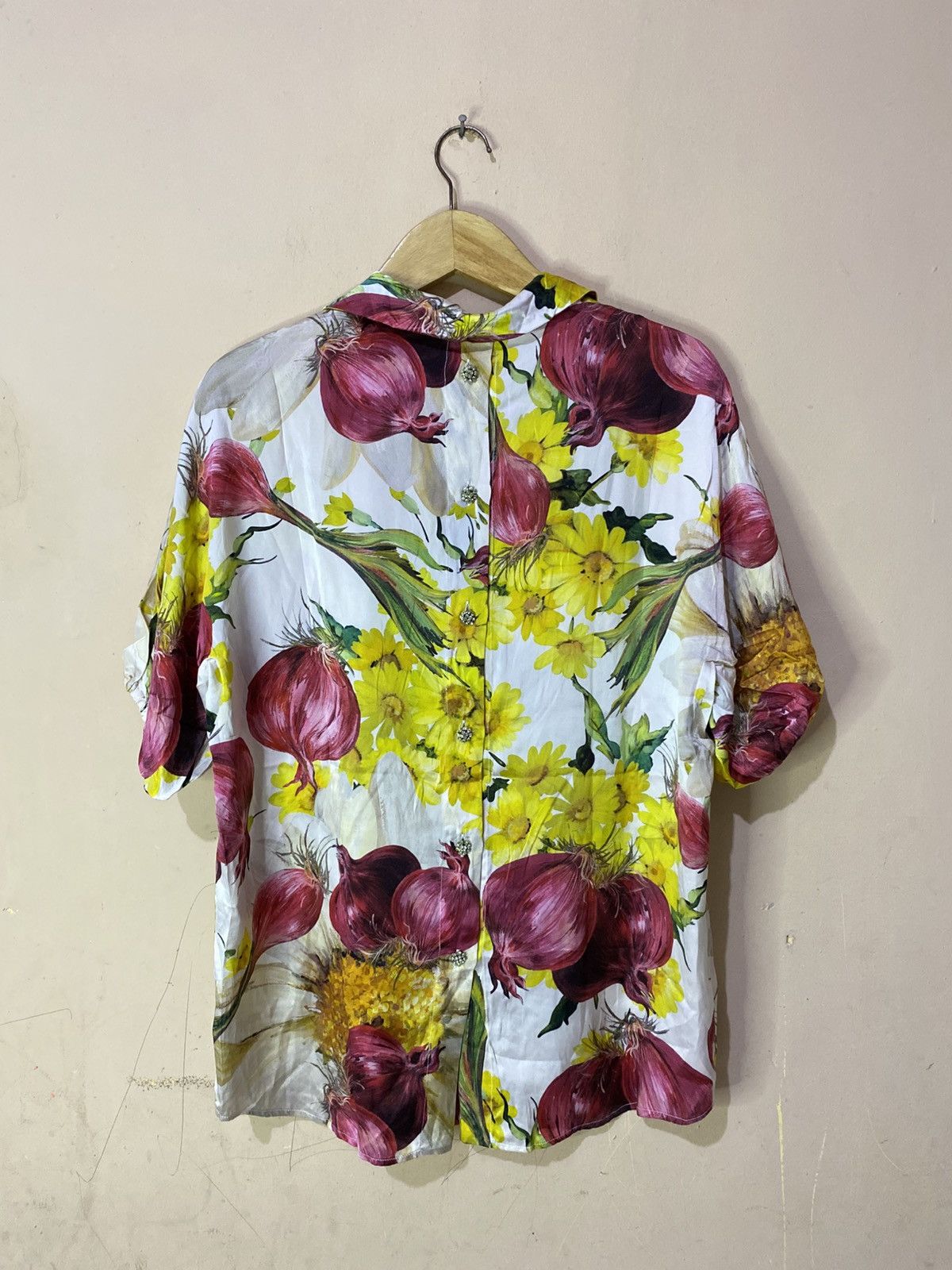 Dolce & Gabbana SS2012 Dolce & Gabbana Onion Printed Silk Shirt Size S / US 4 / IT 40 - 12 Thumbnail