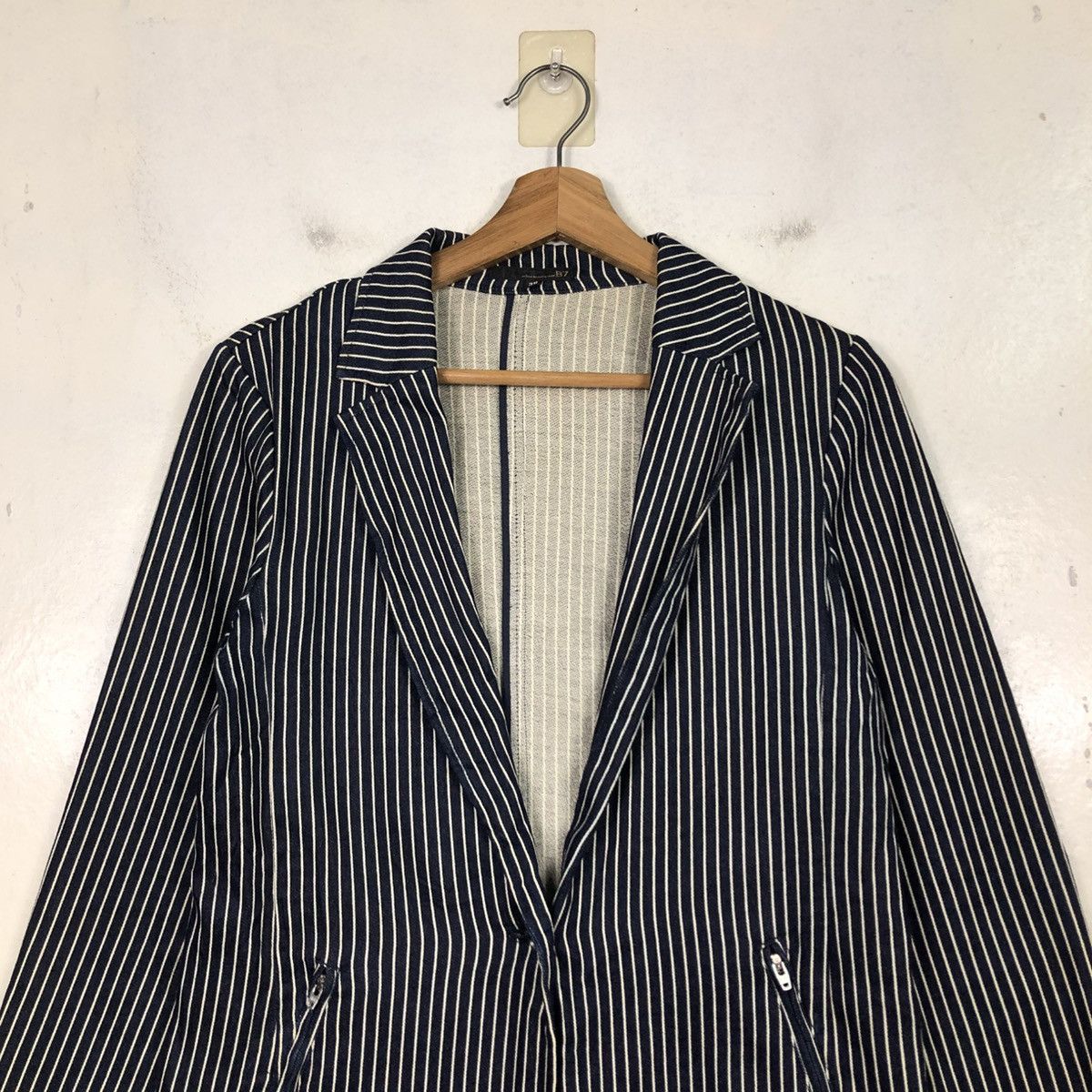 Indigo 📌Vintage Denim Indigo Striped Design Hickory B7 Issey Miyake Size US M / EU 48-50 / 2 - 5 Thumbnail
