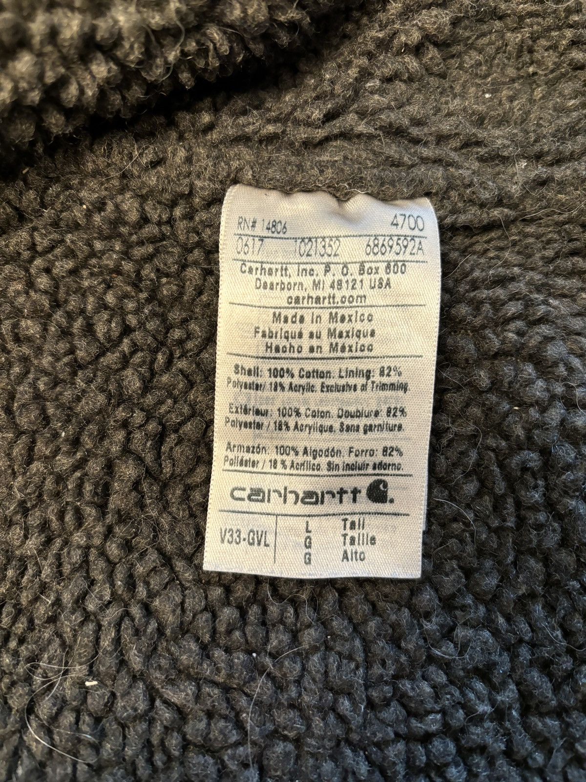 Carhartt Distressed Carhartt Sherpa lined vest V33-GVL Size US L / EU 52-54 / 3 - 7 Thumbnail