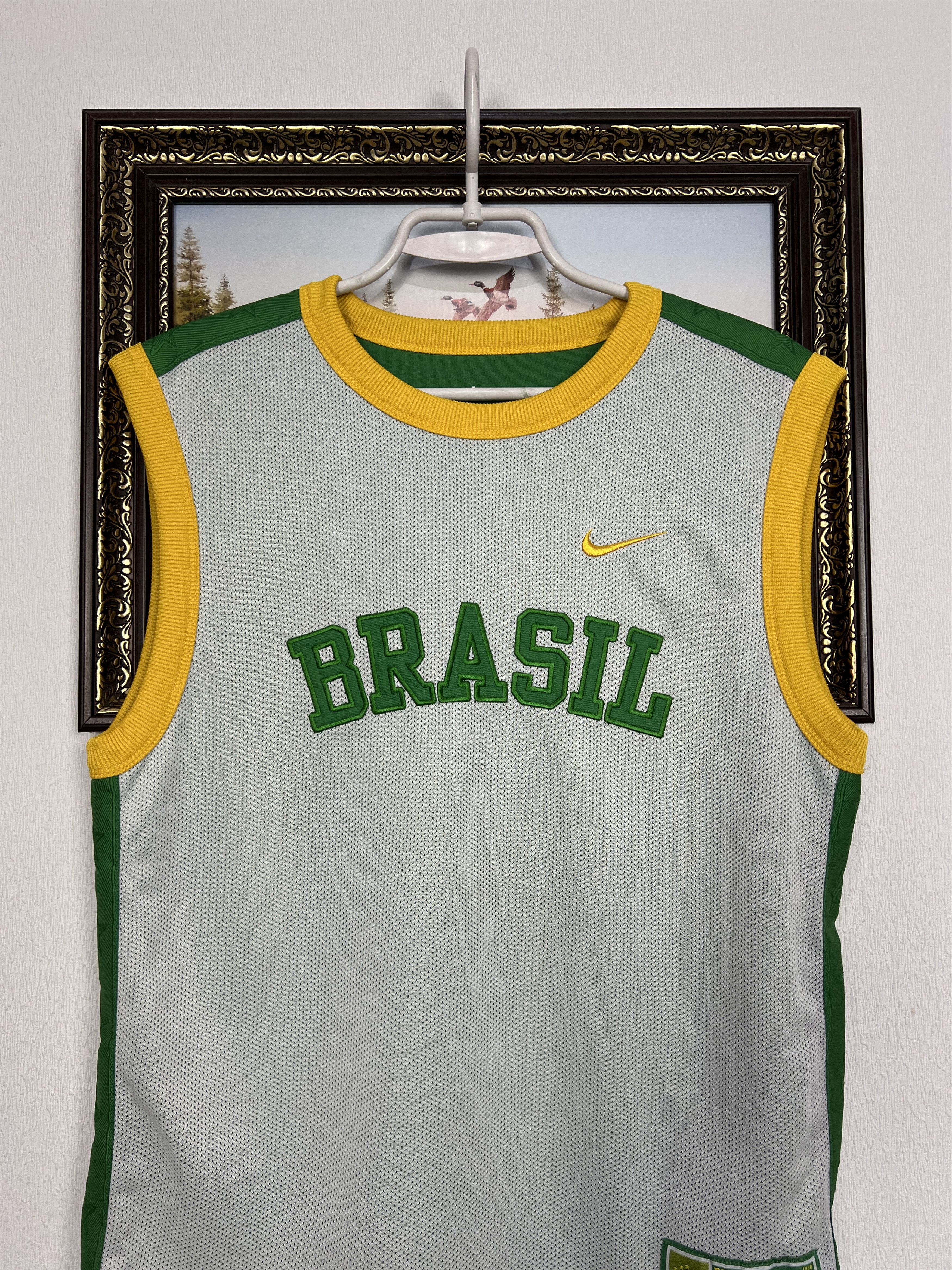 Nike Brazil Reversible Train Shirt Vest Soccer National Jersey Size M / US 6-8 / IT 42-44 - 2 Thumbnail