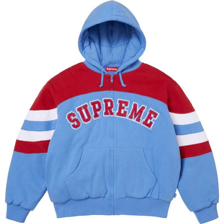 Supreme Supreme Filled Zip Up Hooded Sweatshirt Light Blue Size XXL Size US XXL / EU 58 / 5 - 4 Thumbnail
