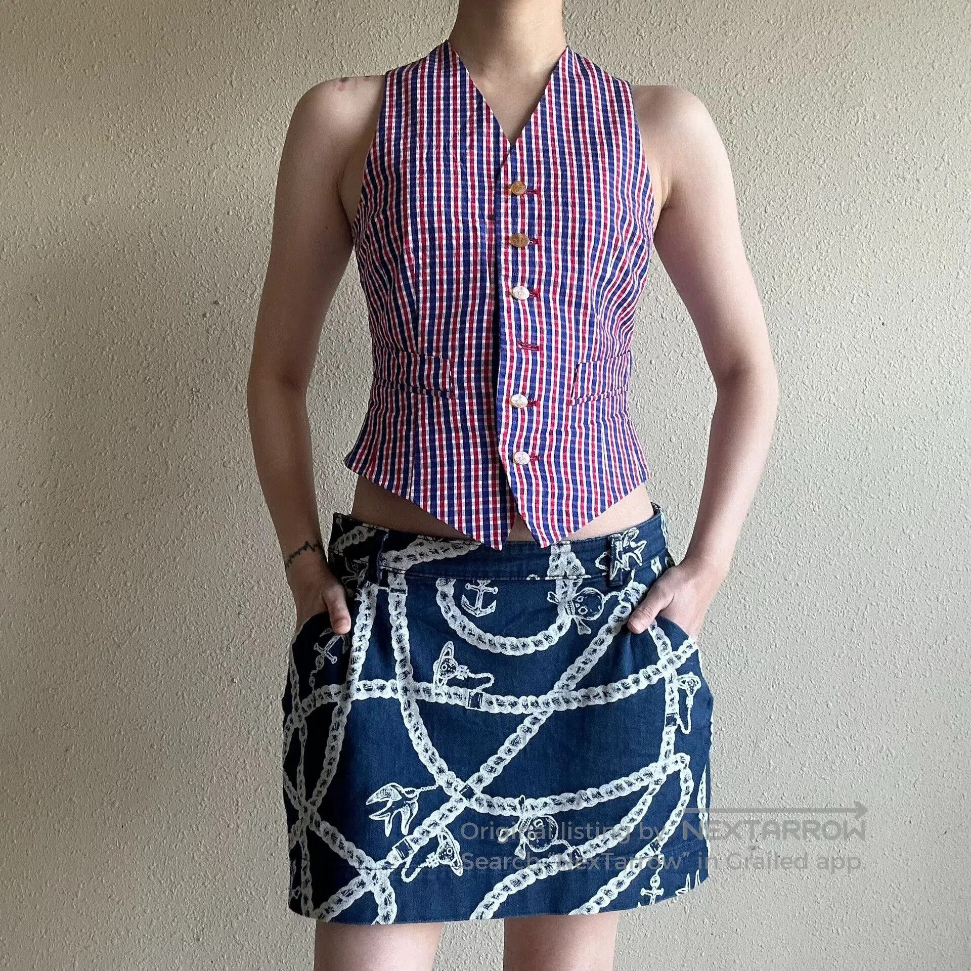 Vivienne Westwood vintage 90s plaid vest by Vivienne Westwood. Size S / US 4 / IT 40 - 8 Thumbnail