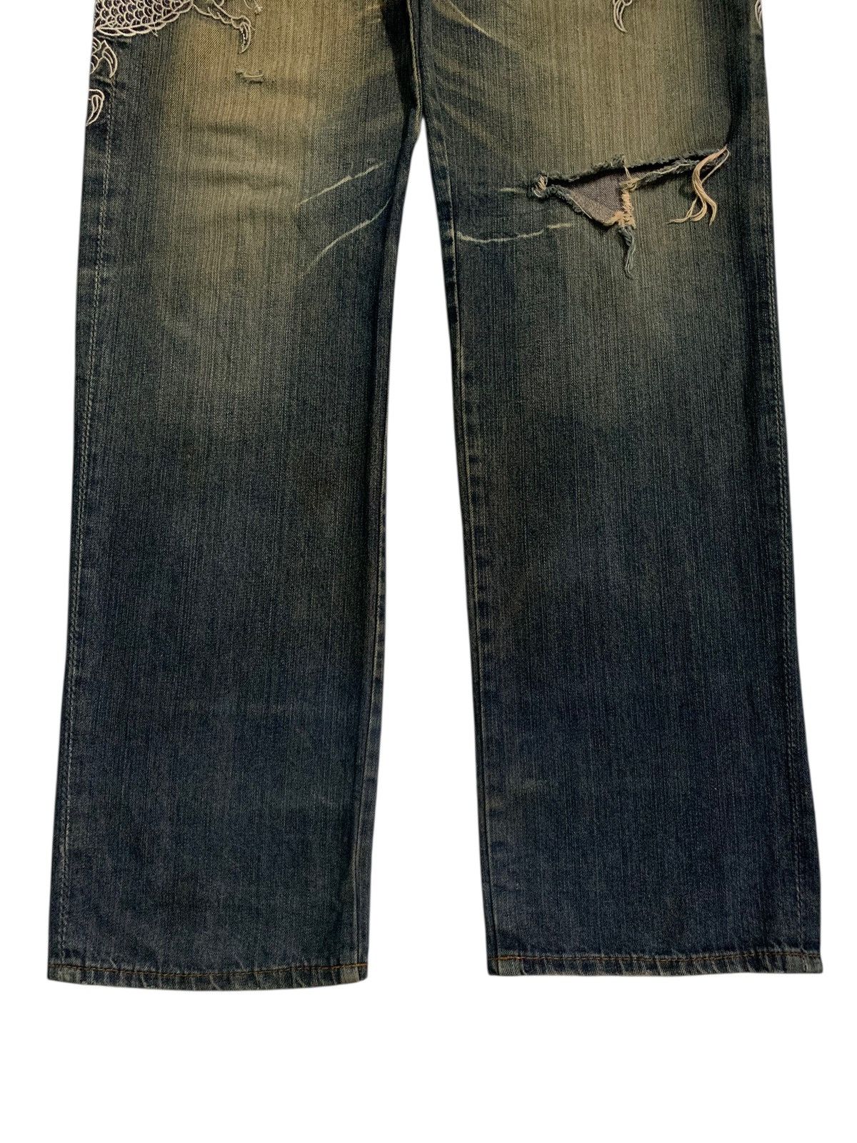 Kapital DRAGON EMBROIDERY INSPIRED BY KARAKURI DISTRESSED DENIM Size US 32 / EU 48 - 7 Thumbnail