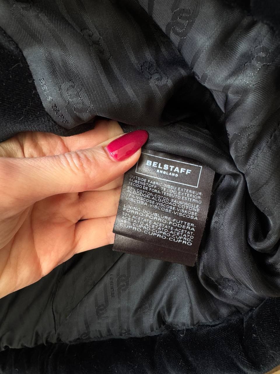 Original Belstaff Padded Velour Puffer Jacket