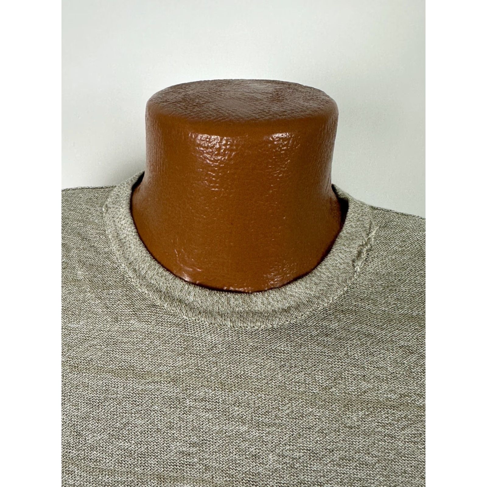 Vintage VINTAGE Fieldmaster Knit T-Shirt Men L Beige Striped Lightweight 90s Casual Minimal Crew Neck Short Sleeve Pattern Cotton Acrylic Size US L / EU 52-54 / 3 - 3 Thumbnail