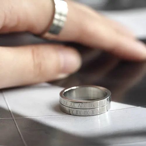 Designer × Vintage Retro Roman number ring Size ONE SIZE - 2 Thumbnail