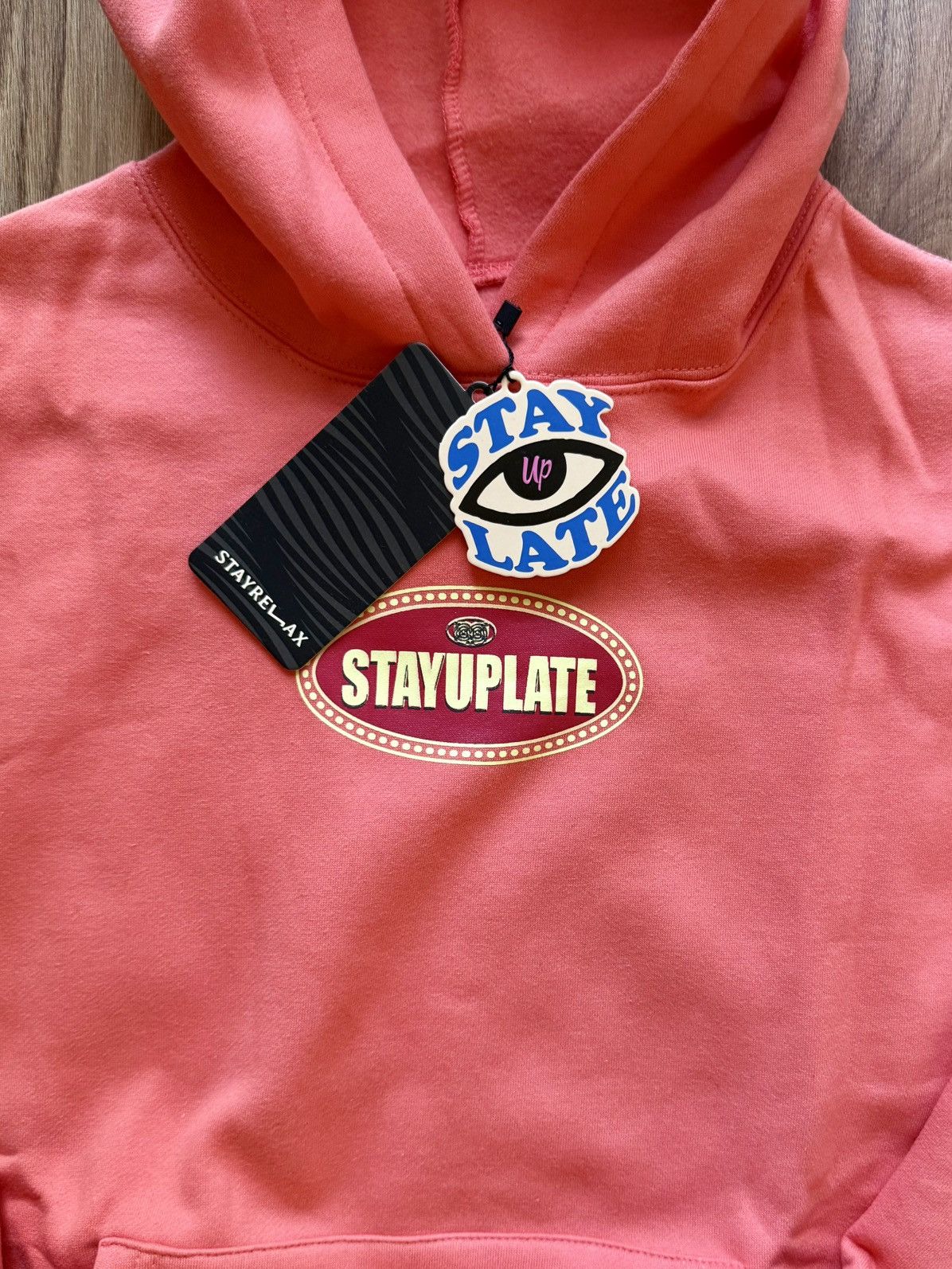 Snowday Coral / Orange / Pink - New Hoodie Large “Stay Relax” Size US L / EU 52-54 / 3 - 2 Thumbnail