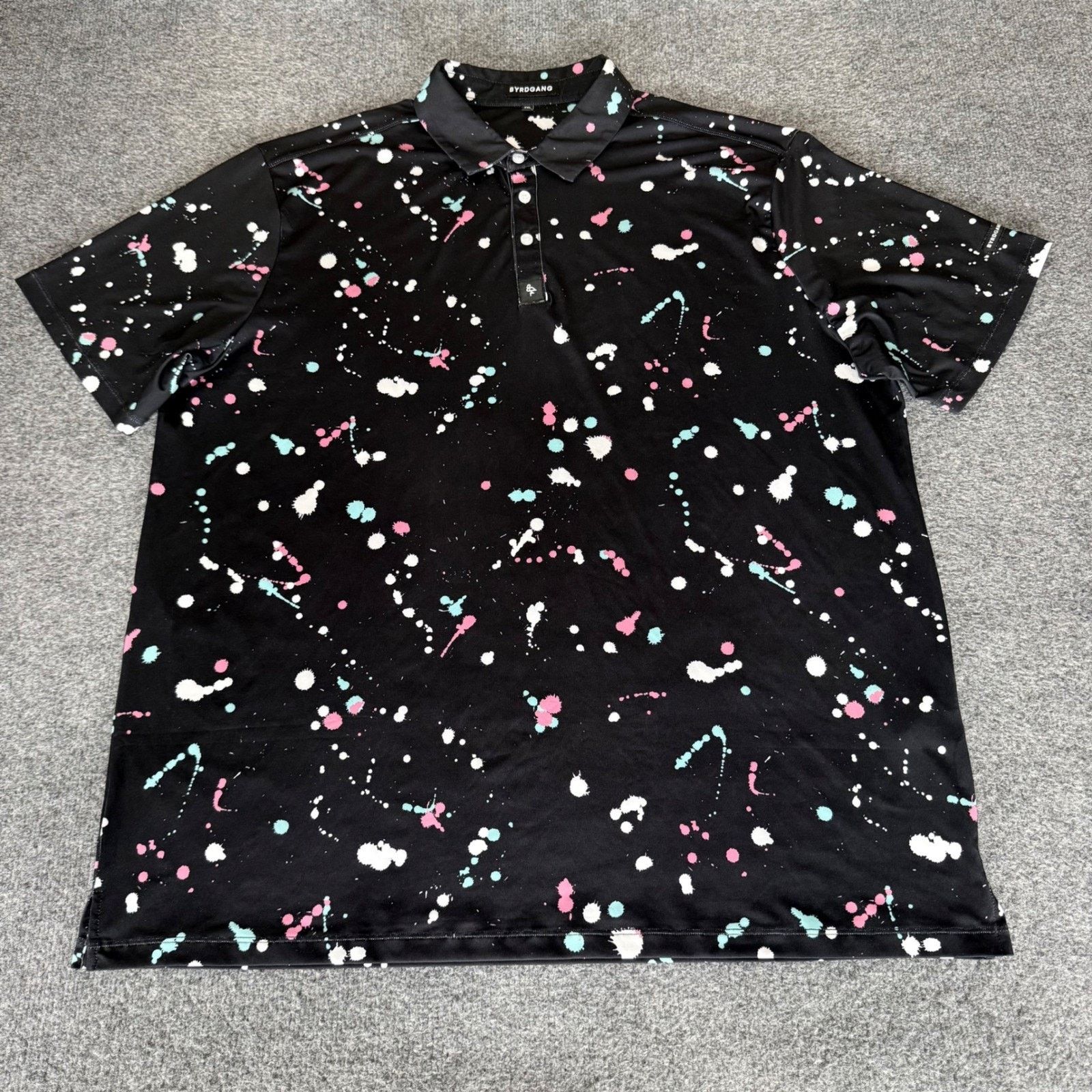 Other Byrdgang Mens 2XL Black Paint Polo Shirt Short Sleeve Size US XXL / EU 58 / 5 - 1 Thumbnail