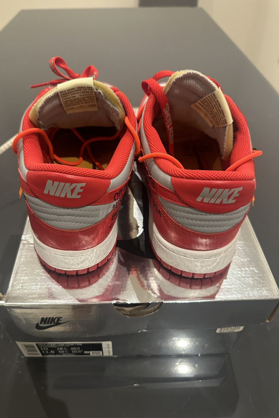 Nike × Off-White Nike dunk low x Off white "University Red" Size US 10 / EU 43 - 5 Thumbnail