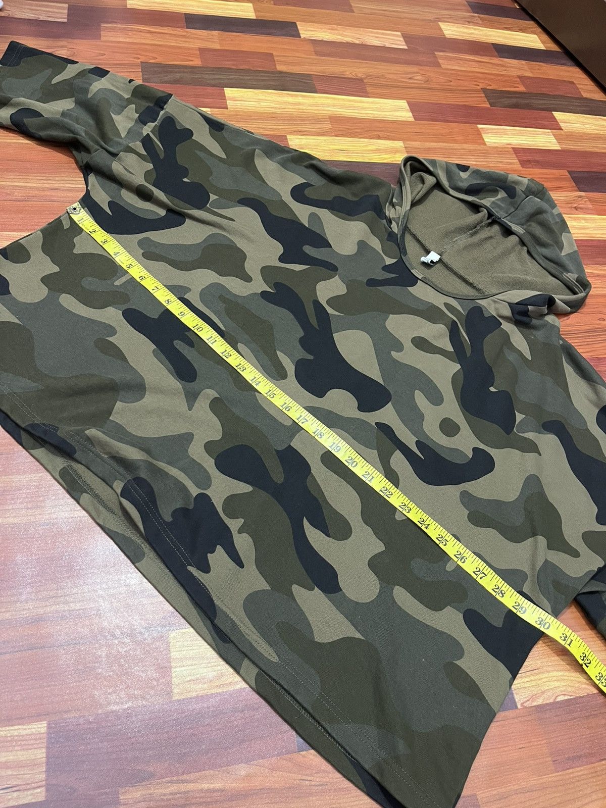 Japanese Brand H/S Designed By Rei Japan Camo Poncho Hoodie Size US L / EU 52-54 / 3 - 11 Thumbnail