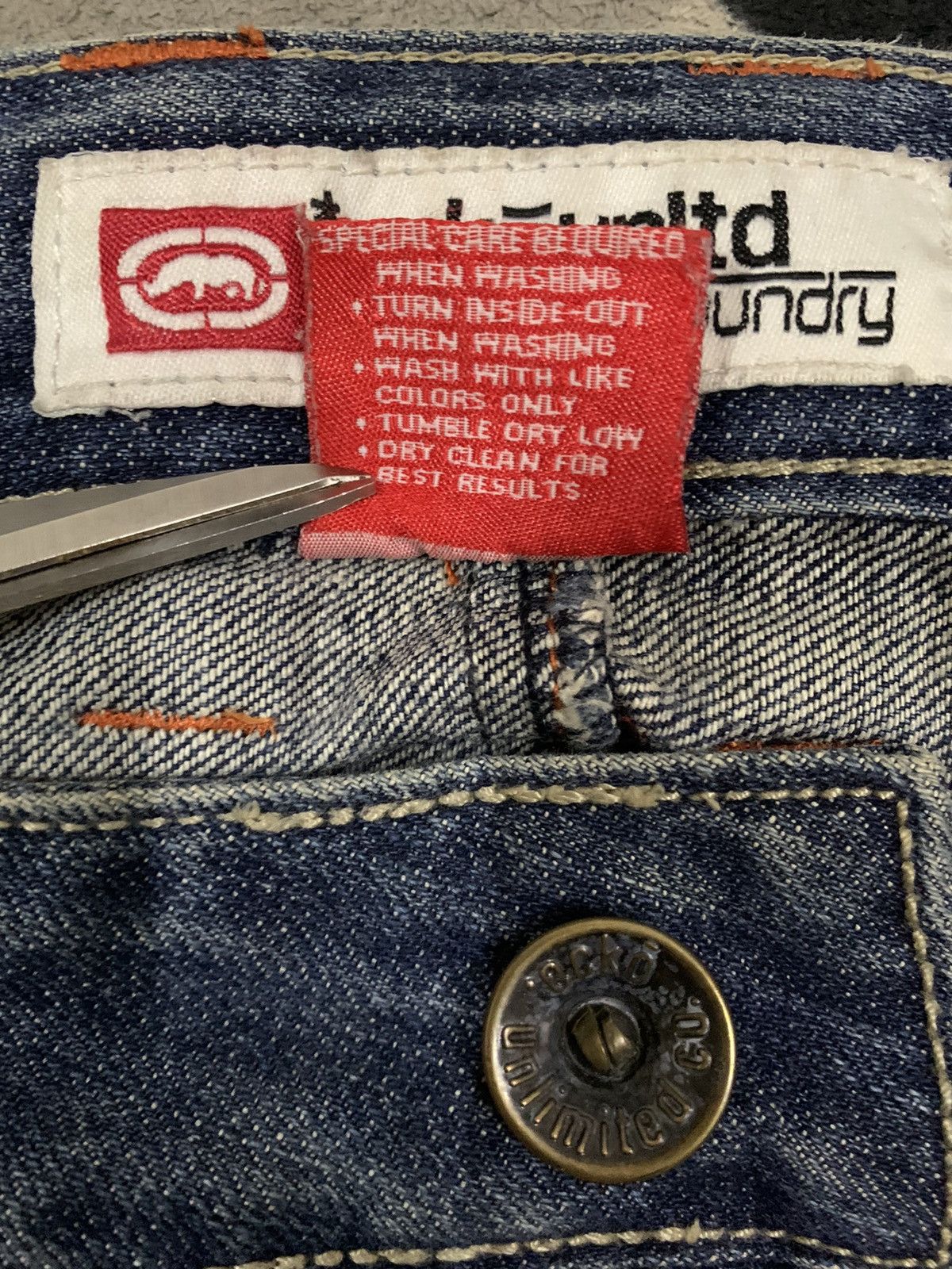 Ecko Unltd. Vintage Ecko Unltd Mud Wash Baggy Distressed Grunge Jeans Size US 34 / EU 50 - 21 Thumbnail