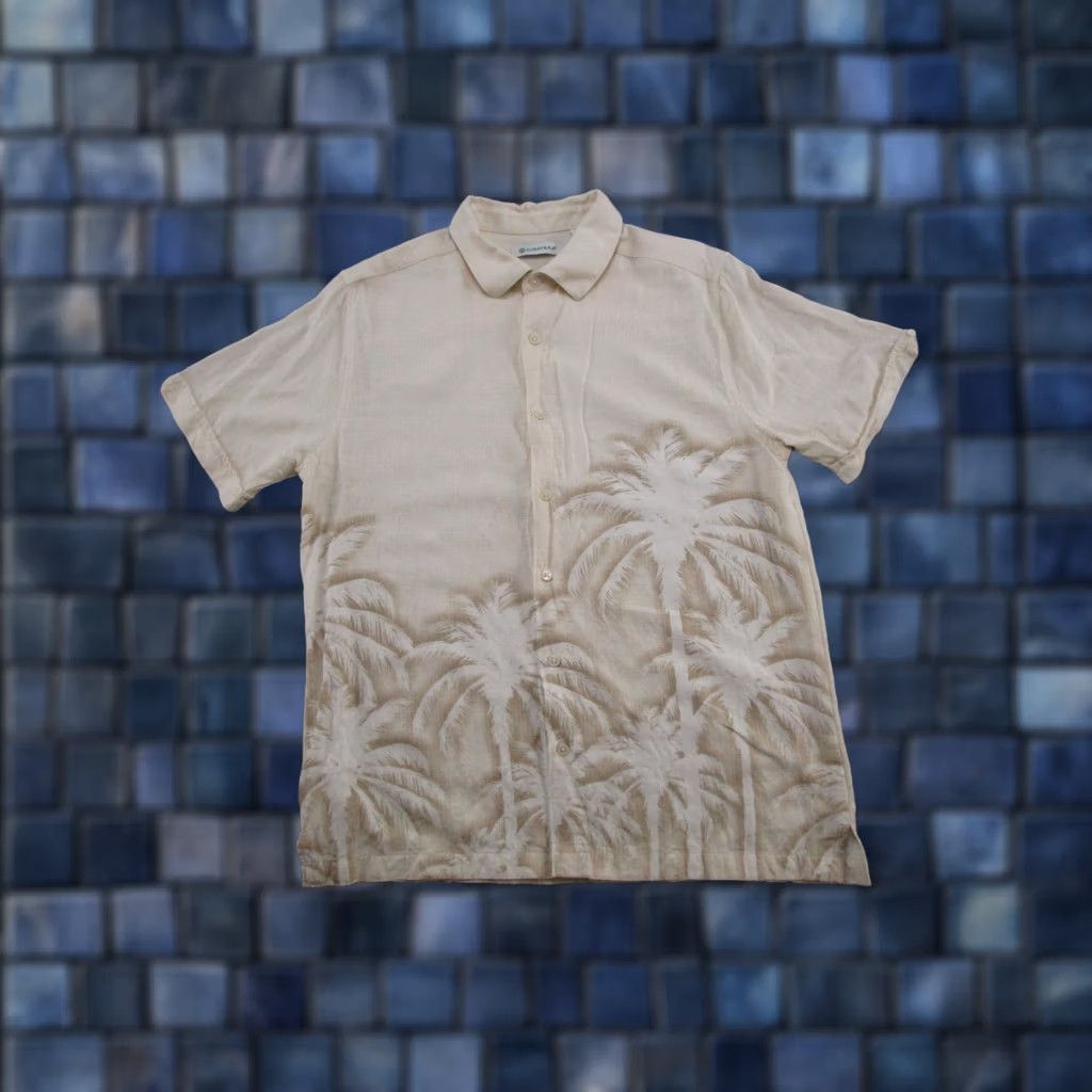 Cubavera Cubavera Shirt Short Sleeve Button-Up M Multicolor Viscose Palm Tree Hawaiian Casual Travel 100% Viscose Floral Embroidered Pocket Mens Shirt Size US M / EU 48-50 / 2 - 1 Thumbnail